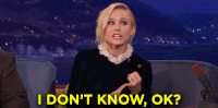teamcoco i dont know kristen bell GIF