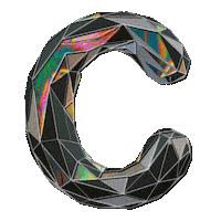 dinaaaaaah text trippy letter c Sticker