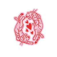pago_france love heart couple rose Sticker