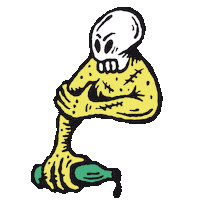 Skeleton Emo Night La Sticker by Emo Nite