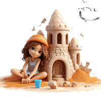 Sand Castles Basketball Sticker