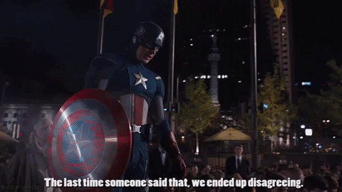 Disagree Captain America GIF by Leroy Patterson