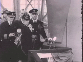 ship launch vintage GIF by US National Archives