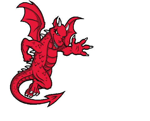 Flying Dragon University Sticker by SUNY Cortland