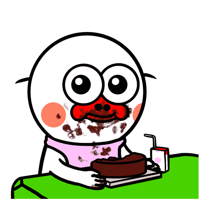 Eat Chocolate Cake Sticker by kwaesam
