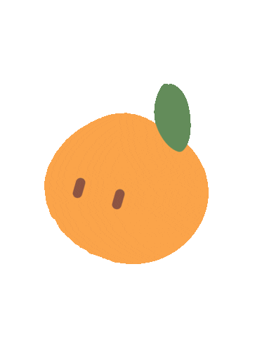 Orange Fruit Sticker by MORI