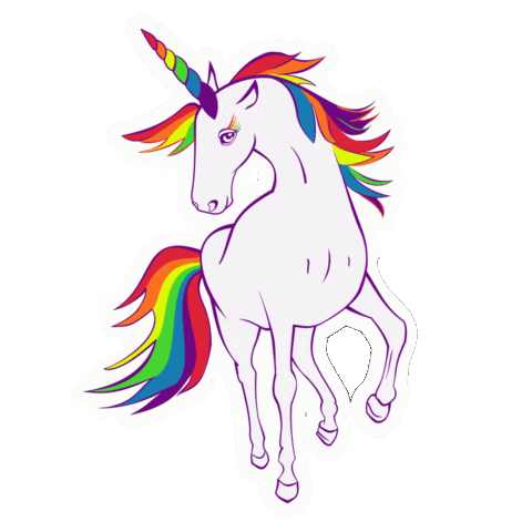 Unicorn Jednorozec Sticker by Lambda Szczecin