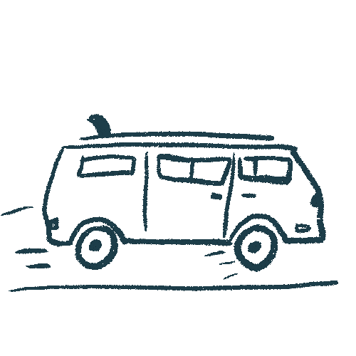 Travel Van Sticker by Saltwater-Shop.com