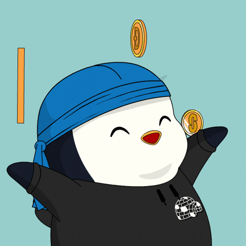 Let It Rain Crypto GIF by Pudgy Penguins