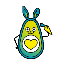 Easter Bunny Heart Sticker by BITTE WAS?!