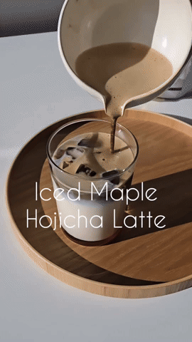 Iced Maple Hojicha Latte