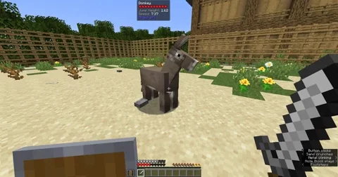 鲜血演示 (一头驴被鲜血剑击中,攻击者恢复生命值)