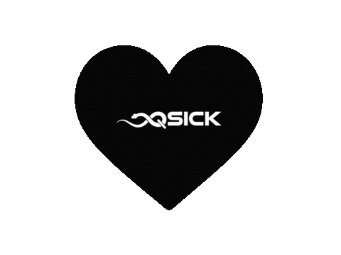 Black Heart Sticker by Qsick