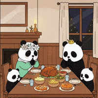 Family Dinner GIF by Pandu Pandas