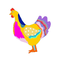 Chicken Country Sticker by Daisy Lemon