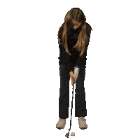 GolfVlaanderen golf putting golf club golf girl Sticker