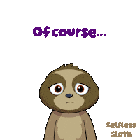 Sloth Of Course Sticker by VeeFriends