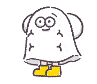 Happy Ghost Sticker