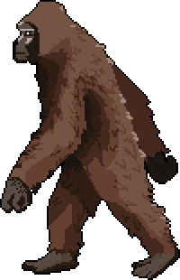 PositPixel pixel art sprite sprites big foot Sticker