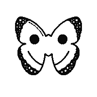 Butterfly Smile Sticker by drainbowland