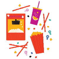 Movie Eating Sticker by Calgary International Film Festival