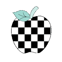 Black And White Apple Sticker by Schoolgirl Style Classroom Decor
