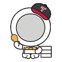 Baseball Eat Sticker by LG Uplus
