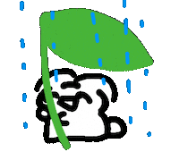 Raining Sticker by Annafish