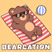Sunbathing Teddy Bear GIF by BEARISH