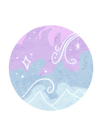 Night Sky Ocean Sticker