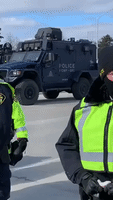 Ontario Police Move to Disperse Blockade at Ambassador Bridge