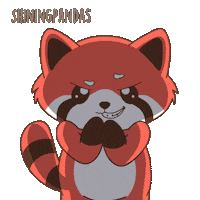 Red Panda Lightning Sticker