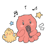 HENQUBE song sing octopus 문어 Sticker