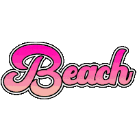 Beach Lettering Sticker