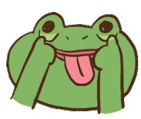 Frog Stick Out Tongue Sticker