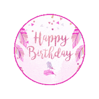 ddesign_with_ali pink happy birthday ddesignwithali happy birthday pink sticker Sticker