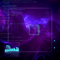 charlos_ neon trip scifi ship GIF