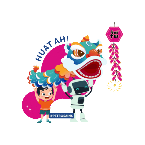 Chinese New Year Robot Sticker by Petrosains