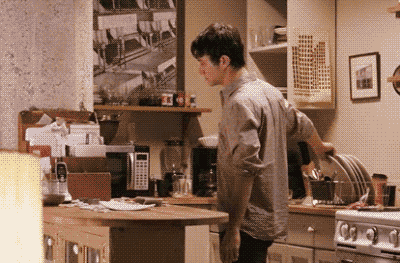 joseph gordon levitt break dishes GIF