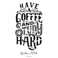 Study Hard Germany Sticker by Dritan Alsela Coffee