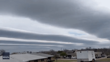 Roll Clouds Hang Low Over Weatherford, Texas