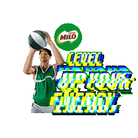 Level Up Basketball Sticker by MILO Indonesia