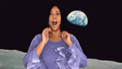 ComedianHollyLogan space moon help earth GIF