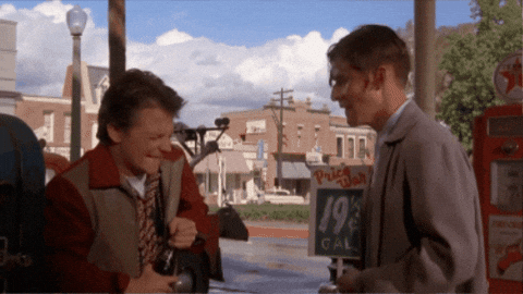 dancemonkeedance giphygifmaker bottle back to the future marty mcfly GIF