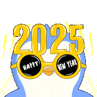 Happy New Year Celebration Sticker by Pudgy Penguins