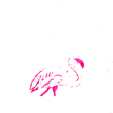 Flamingo Neo Sticker by Forallcrypto