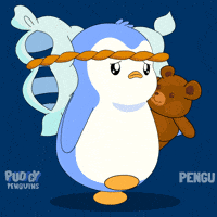 Tired Teddy Bear GIF by Pudgy Penguins
