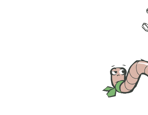 Illustration Worm Sticker by bio-ohne-plaste