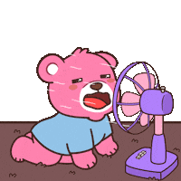 Sweating Teddy Bear Sticker by BEARISH
