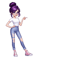 Girl Click Here Sticker